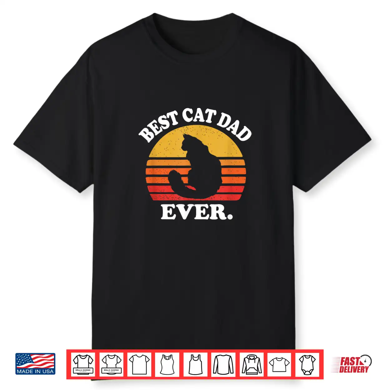 Funny Retro Vintage Best Cat Dad Ever Ragdoll Cat Lover Shirt