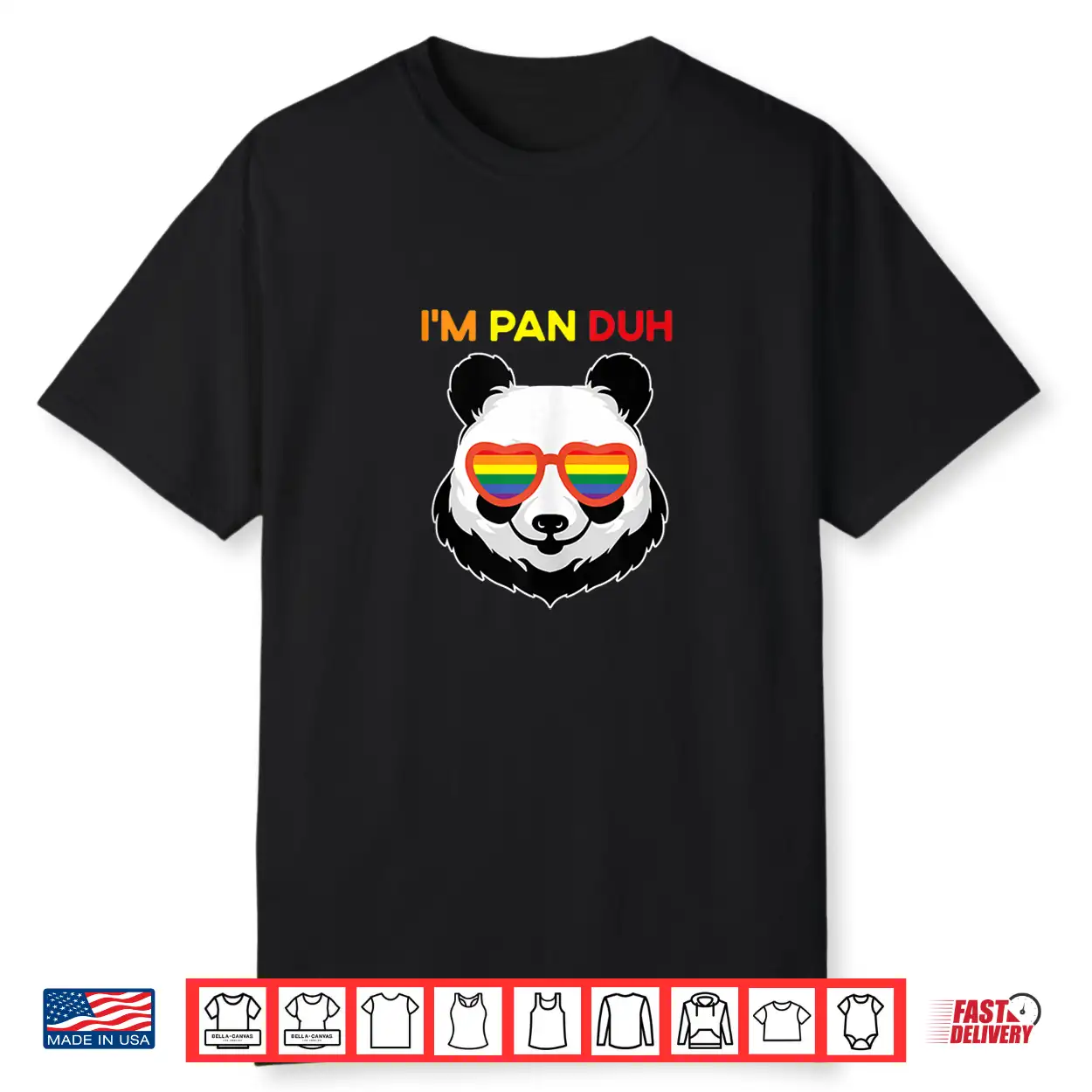 I’M Pan Duh Pansexual Ragdoll Cat Panda Lgbt Gay Pride Shirt