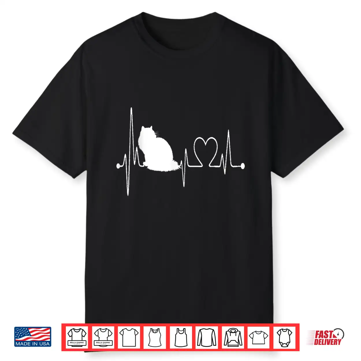 Ragdoll Cat Heartbeat Ekg Funny I Love My Ragdoll Cat Shirt