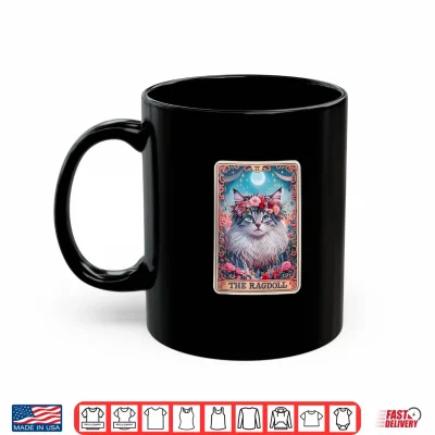 Mug Ragdoll Cat Tarot Card Childless Cat Lady Kitten Lover Gifts Shirt