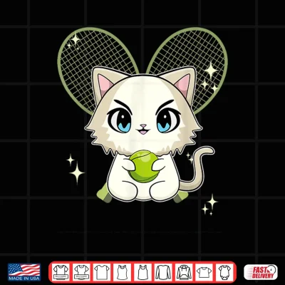 Design Ragdoll Cat Playing Tennis Men Women Kids Shirt