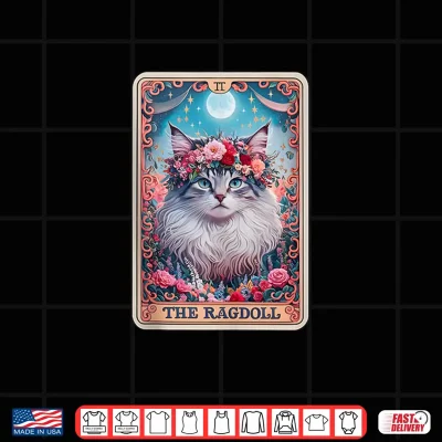 Design Ragdoll Cat Tarot Card Childless Cat Lady Kitten Lover Gifts Shirt