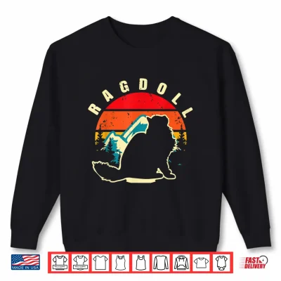 Sweatshirt Retro Ragdoll Cat Vintage Cat Cute Cat Lover 70s Pet Owner Shirt