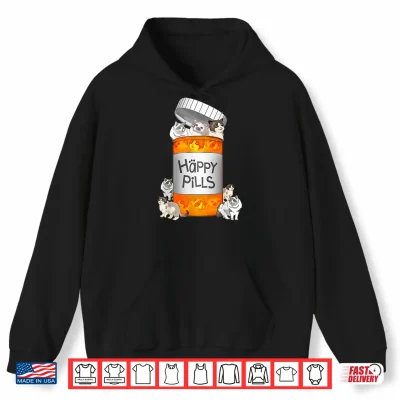Hoodie Ragdoll Cat Happy Pills Shirt