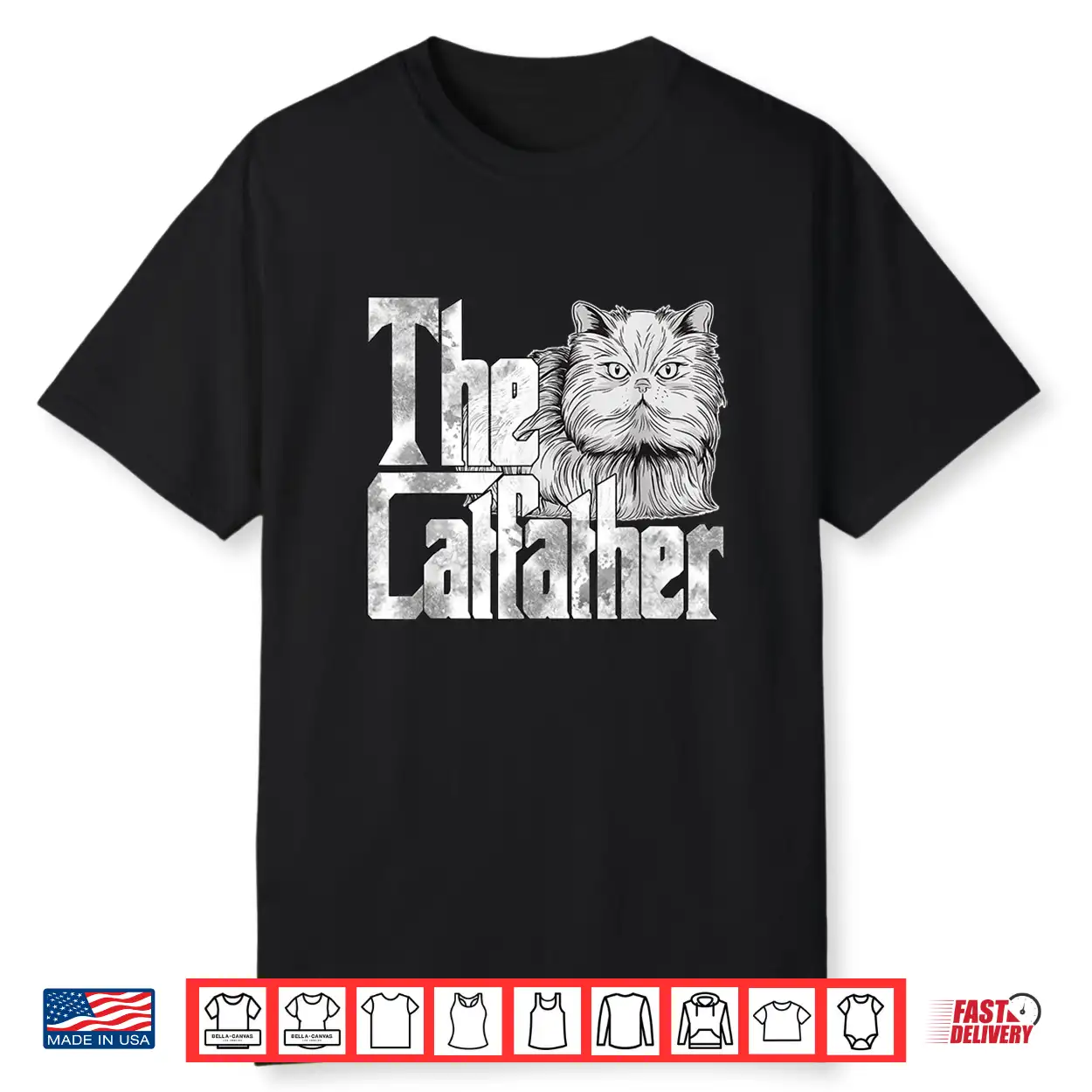 Cat Dad The Catfather Crazy Persian Cat Father Kitty Daddy Shirt