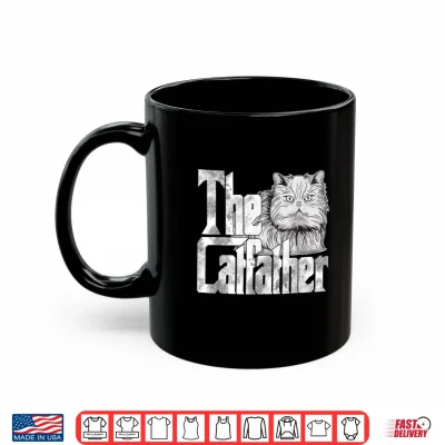 Mug Cat Dad The Catfather Crazy Persian Cat Father Kitty Daddy Shirt