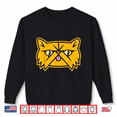 Sweatshirt Cute Smooshed Face Orange Persian Cat Graphic Tee T Shirt