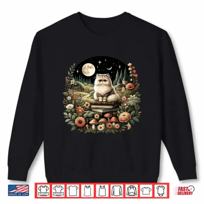 Sweatshirt Floral Womens Cottagecore Persian cat Lover Shirt