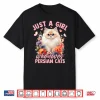 Just A Girl Who Loves Persian Cats Flower Women Girls Shirt