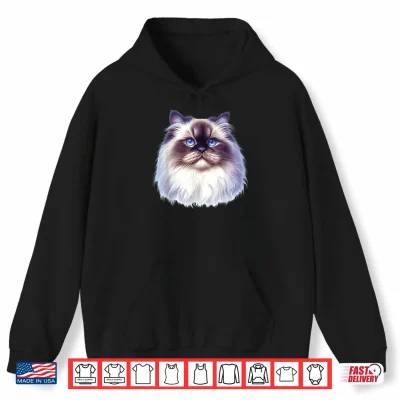 Hoodie Persian Cat Portrait Kitten Shirt