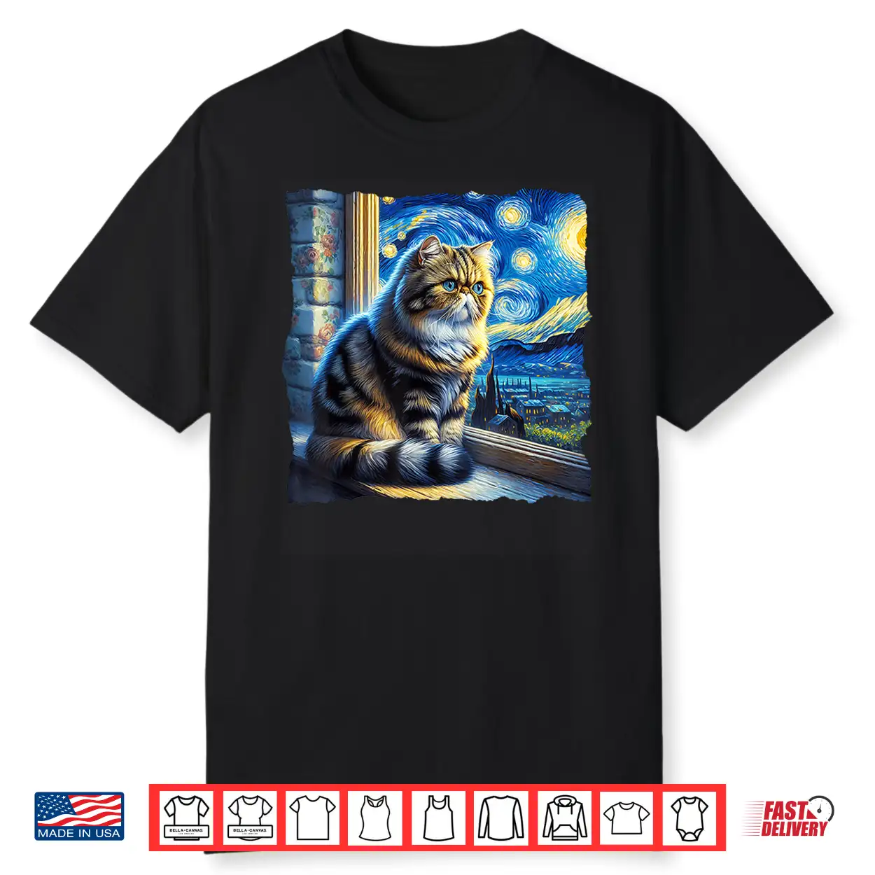 Cat Exotic Shorthair Starry Night Exotic Shorthair Shirt