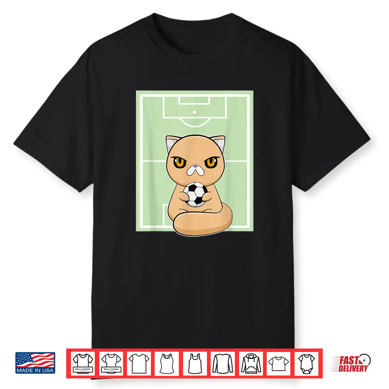 Exotic Shorthair Cat Anime Kitten Soccer Football Men Women Kids Shirt