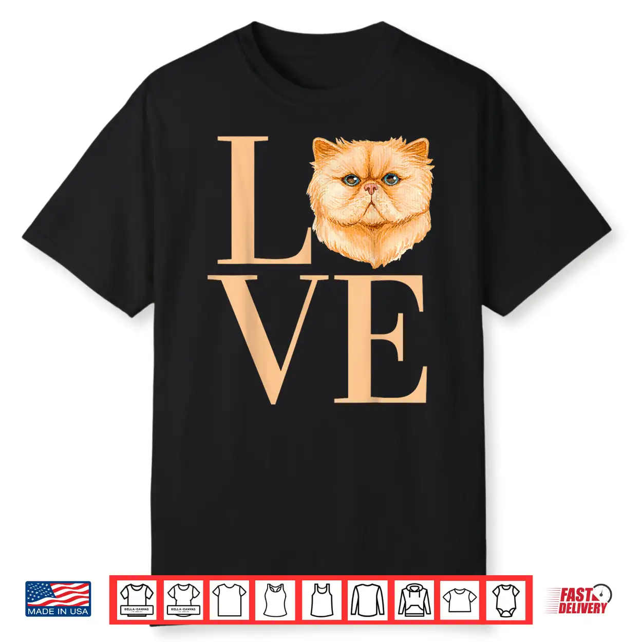 Flat Faced Cat Persian Cat British Shorthair Exotic Cat Cute Shirt