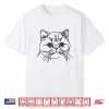 Line Art Dad Mom Cat Exotic Shorthair Cat Shirt