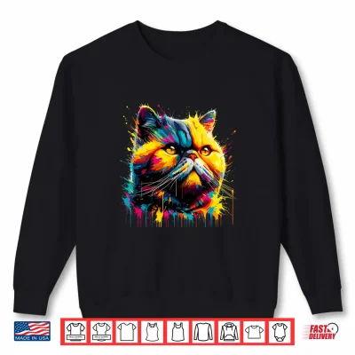 Sweatshirt Splash Art Exotic Shorthair Shorthaired Persian Shirt