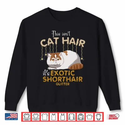 Sweatshirt This Isnt Cat Hair Its Exotic Shorthair Cat Glit Shirt
