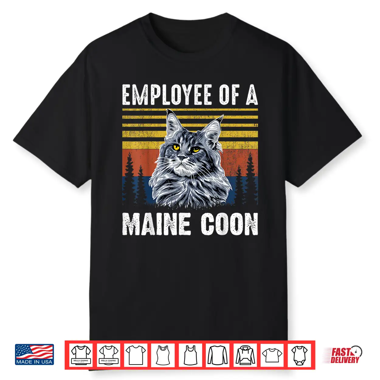 Cat Employee Of A Maine Coon Professional Identity Statement Shirt