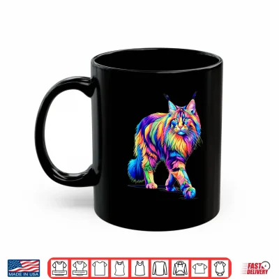 Mug Colorful Pop Art Maine Coon Cat Maine Coons Shirt