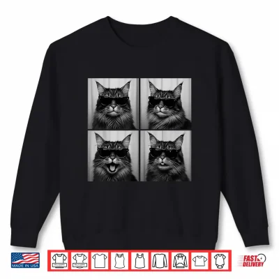 Sweatshirt Funny Maine Coon Cat Lover Cute Photo Booth Shirt