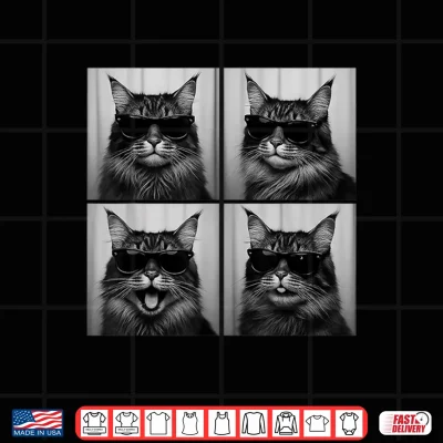 Design Funny Maine Coon Cat Lover Cute Photo Booth Shirt