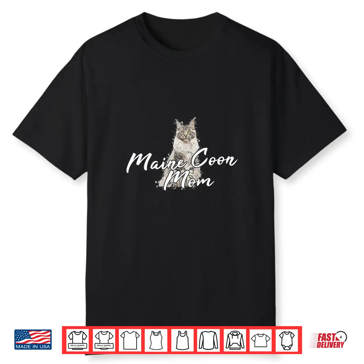 Maine Coon Cat Cats Kitten Maine Coon Professional Graphic Shirt