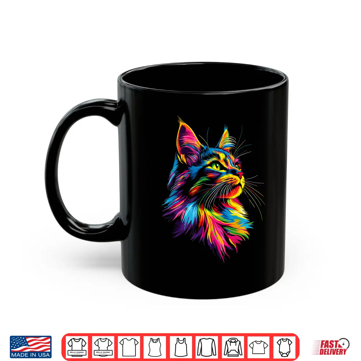 Maine Coon Cat Colorful Rainbow Color Popart Maine Coon Cats Shirt Maine Coon Cat Colorful Rainbow Color Popart Maine Coon Cats Shirt