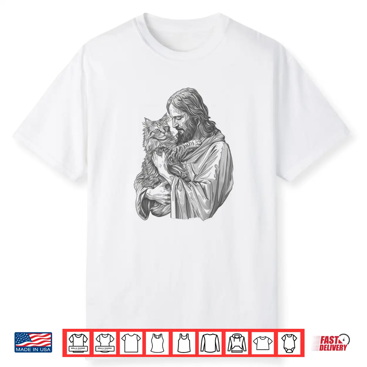 Maine Coon Cat Love Jesus Shirt