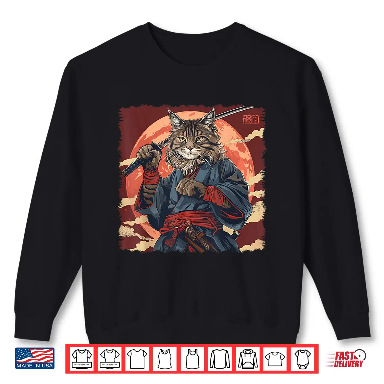 Maine Coon Cat Japanese Art Samurai Ukiyo E Shirt Maine Coon Cat Japanese Art Samurai Ukiyo E Shirt