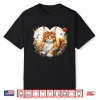 My Cat Is My Valentine Cute Orange Maine Coon Cat In A Heart Shirt