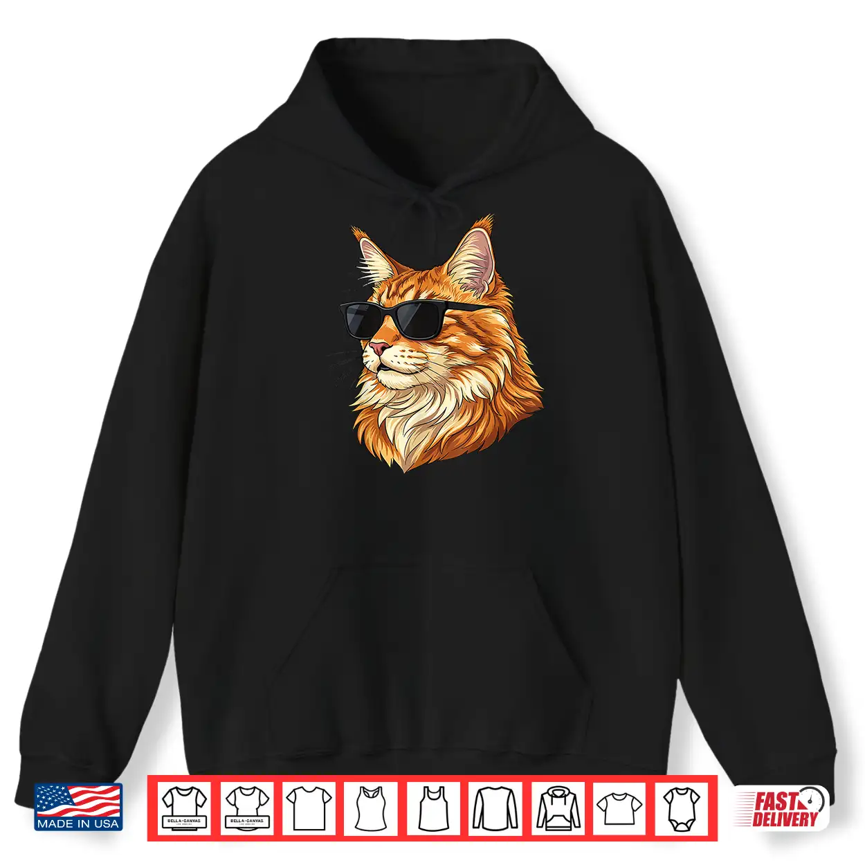 Cool Maine Coon Cat Wearing Sunglasses Funny Cats Lover Shirt Cool Maine Coon Cat Wearing Sunglasses Funny Cats Lover Shirt