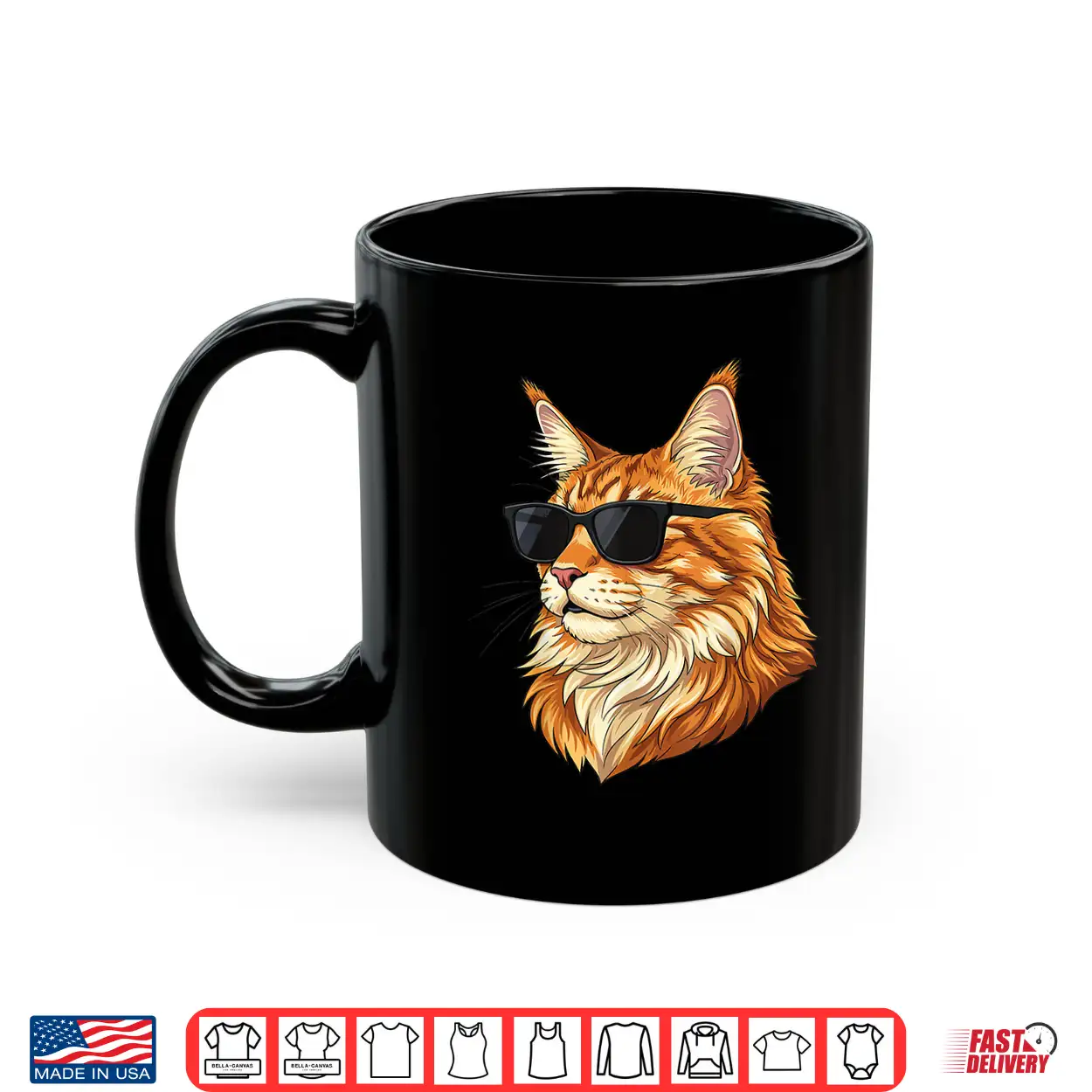 Cool Maine Coon Cat Wearing Sunglasses Funny Cats Lover Shirt Cool Maine Coon Cat Wearing Sunglasses Funny Cats Lover Shirt