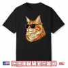 Cool Maine Coon Cat Wearing Sunglasses Funny Cats Lover Shirt