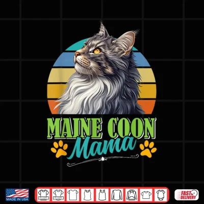 Design MAINE COON MAMA Maine Coon Mummy Cat Mummy Vintage Shirt