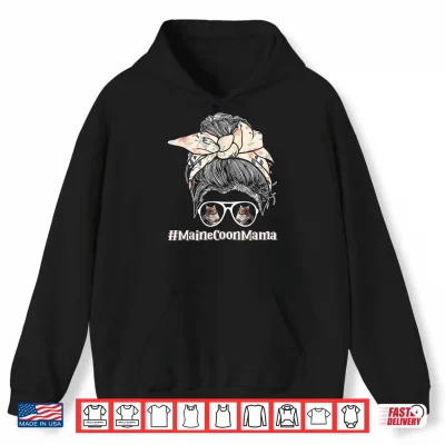 Hoodie MAINE COON MAMA Maine Coon Cat Owner Main Coon Shirt 1