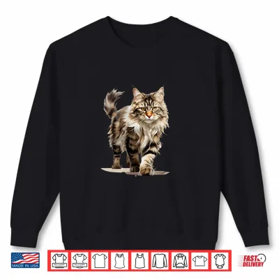 Sweatshirt Maine Coon Cat Animal Cats Lover Shirt 1