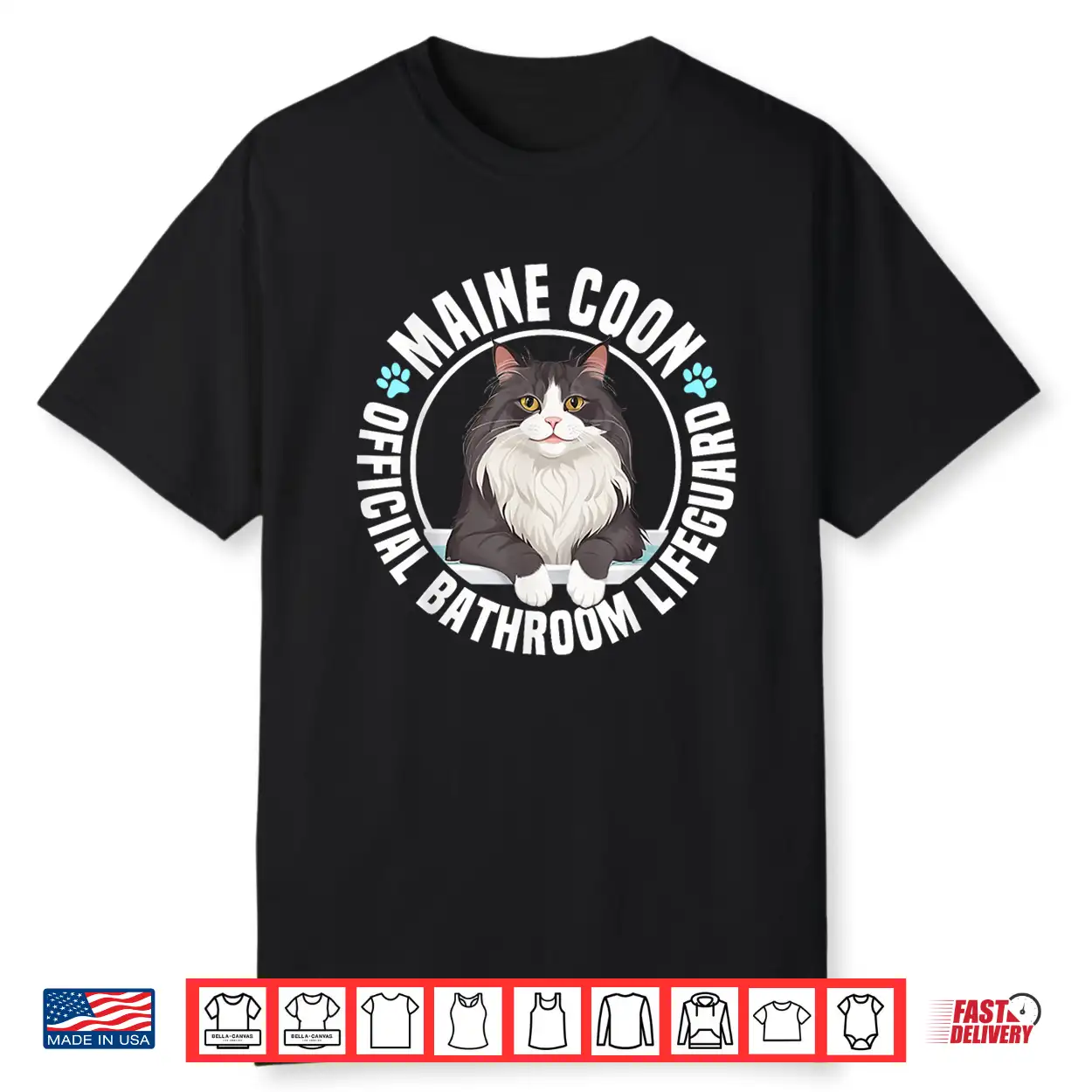Maine Coon Cat Official Bathroom Lifeguard Shirt