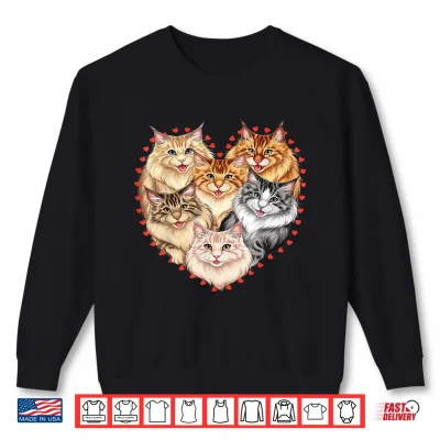 Sweatshirt Maine Coon Heart Shirt