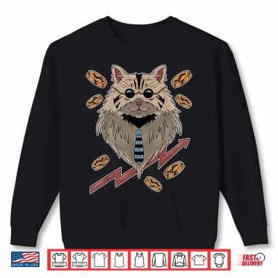 Sweatshirt Maine Coon Cat Stock Market Trader Investor Day Trading Shirt 1