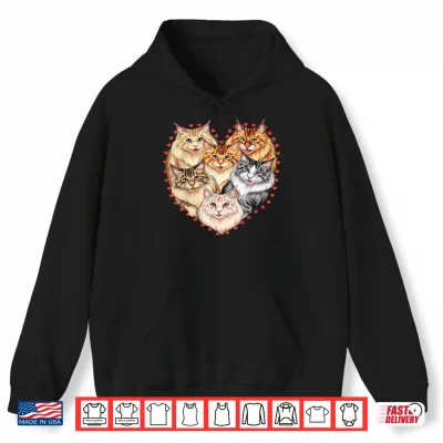 Hoodie Maine Coon Heart Shirt 1