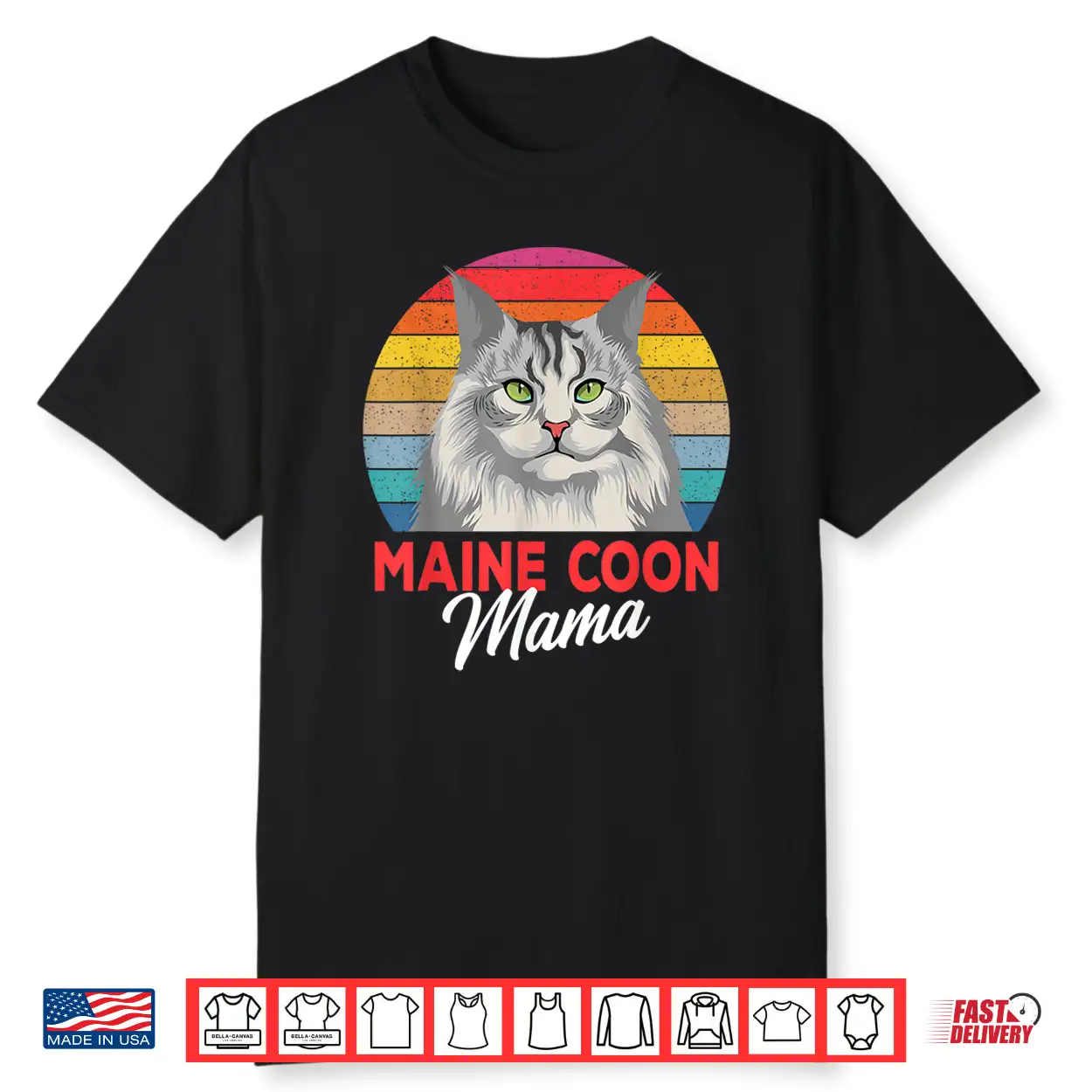 Maine Coon Mama Funny Cat Owner Lovers Gift Shirt