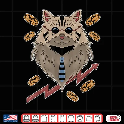 Design Maine Coon Cat Stock Market Trader Investor Day Trading Shirt 1