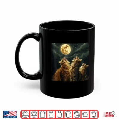 Mug Maine Coon Howl At Moon Cat Lover Shirt 1