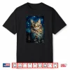 Maine Coon Cat Painting Kitten Van Gogh Art Starry Night Sky Shirt