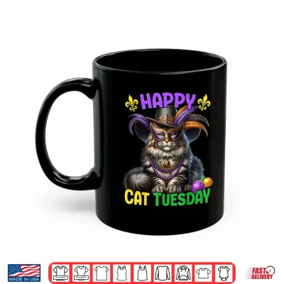 Mug Mardi Gras Maine Coon Cat Tuesday Mardi Gras Shirt 1
