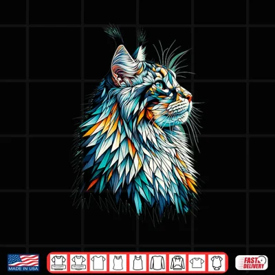 Design Polygon Art Maine Coon Cat Maine Coons Shirt