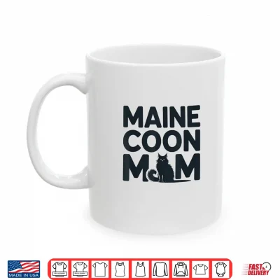 Mug Minimalist Maine Coon Cat Mom Design for Cats Lover Shirt 1