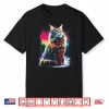 Colorful Maine Coon Cat Aurora Borealis Winter Season Forest Shirt