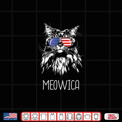 Design Funny Maine Coon Cat Meowica Cat Funny Cat Maine Coon Shirt