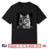 Maine Coon Cat Cinematic Black And White Photography Shirt