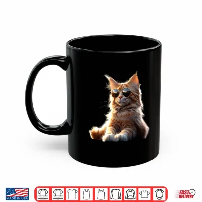 Mug Maine Coon Cat with Sunglasses Cute Maine Coon Cats Lover Shirt